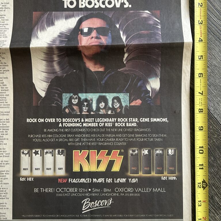 KISS Ad Advert GENE SIMMONS Kiss Cologne Perfume Boscov's In Store PA 2006