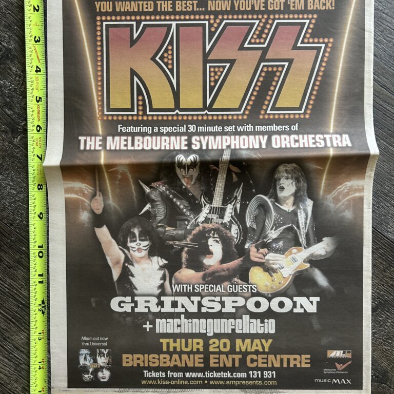 KISS Concert Poster Ad Advert Brisbane Australia Tour Symphony 2004 Vintage Kiss