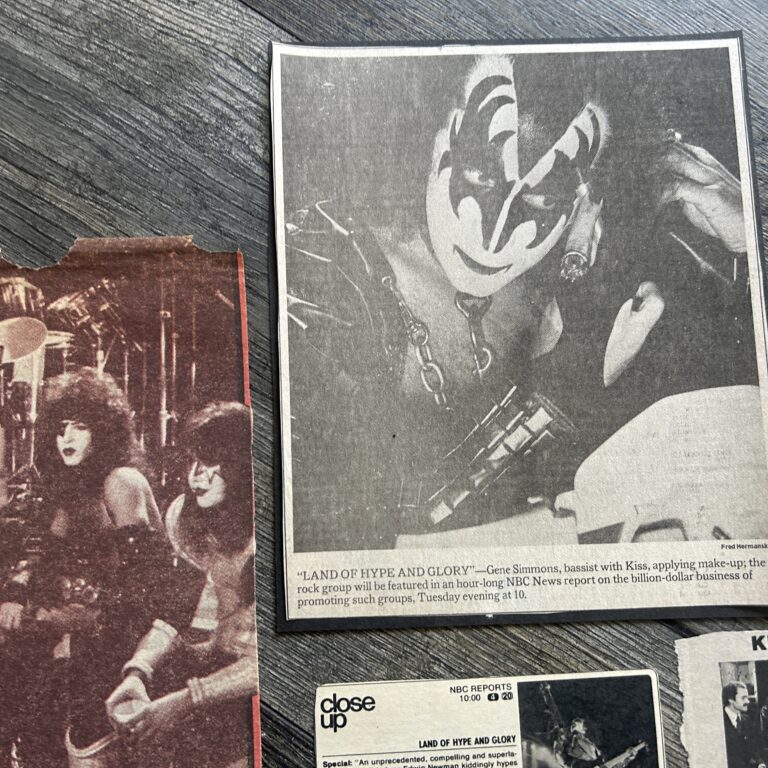 KISS Ad Advert Land Of Hype And Glory TV Show Lot Vintage Kiss Aucoin Alive 2