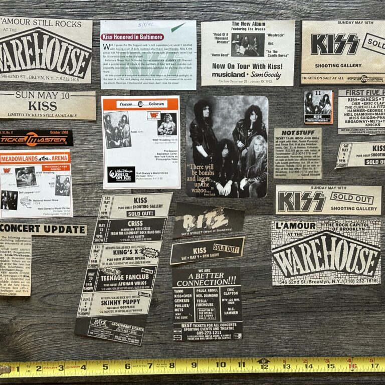 KISS Concert Ad Advert REVENGE Tour Lot Vintage Kiss Bruce Kulick Eric Singer