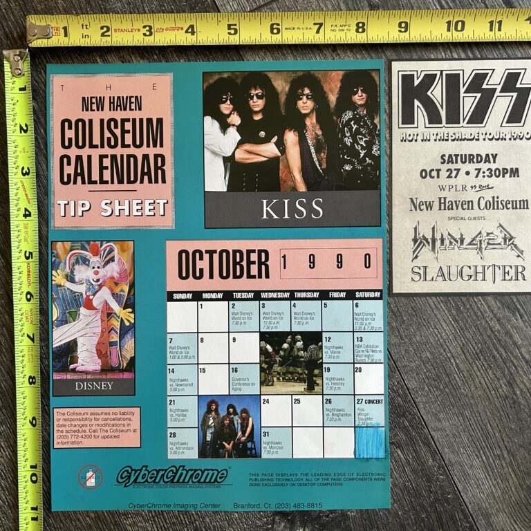 KISS Concert Ad Advert Hot In The Shade Tour New Haven CT Lot Vintage Kiss Carr