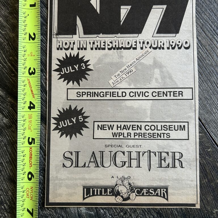 KISS Concert Ad Advert Hot In The Shade Tour Springfield New Haven Vintage Kiss