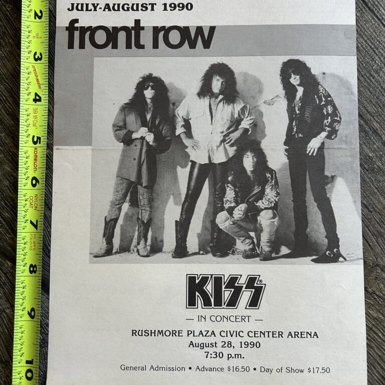 KISS Concert Ad Advert Hot In The Shade Tour South Dakota Aug 1990 Vintage Kiss