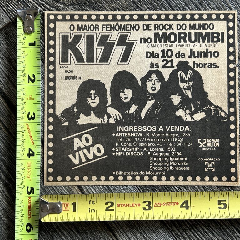 KISS Concert Ad Advert Creatures Of The Night Tour Morumbi Brazil Vintage Kiss