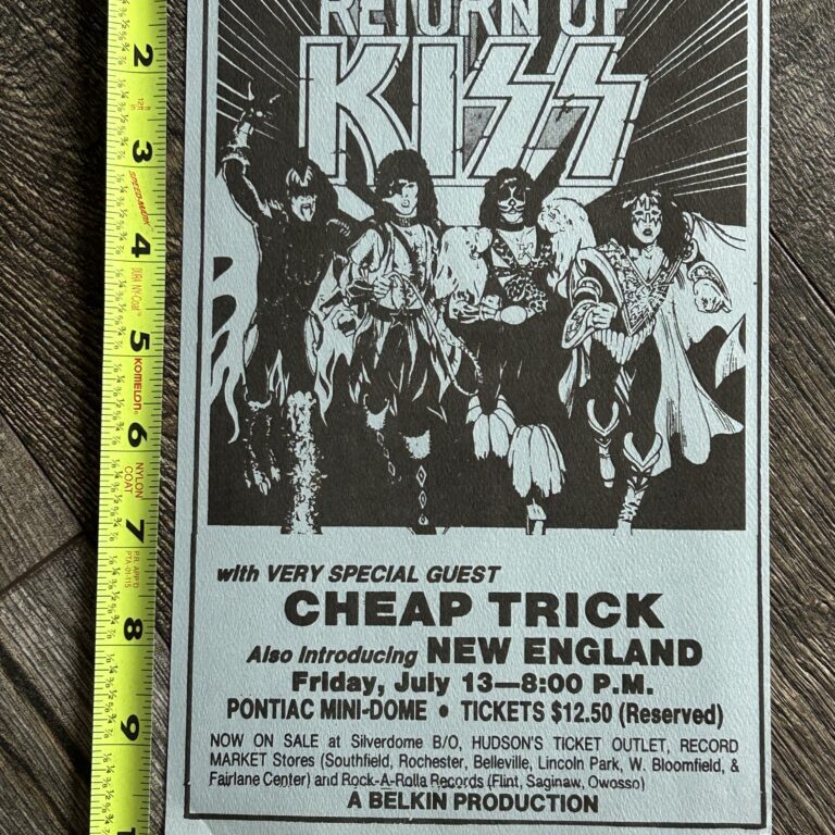 KISS Handbill Flyer Concert Ad Dynasty Tour Pontiac Michigan Vintage Kiss Aucoin