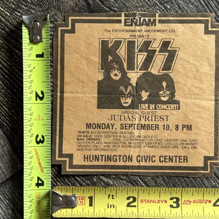 KISS Concert Ad Advert Dynasty Tour Huntington WV Sep10 1979 Vintage Kiss Aucoin