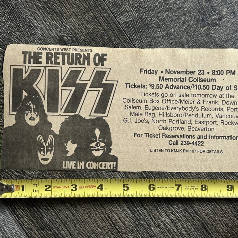 KISS Concert Ad Advert Dynasty Tour Washington Nov 23 1979 Vintage Kiss Aucoin