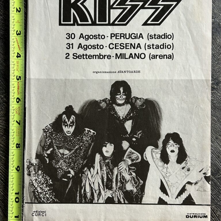 KISS Concert Ad Advert Unmasked Tour Italy Aug 30 31 Sept 2 Vintage Kiss Aucoin