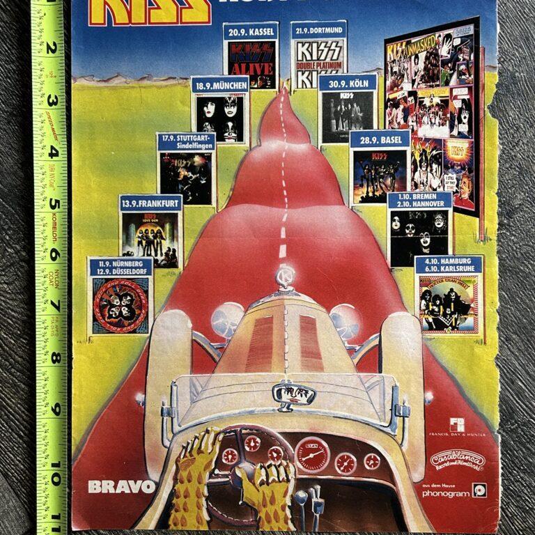 KISS Ad Advert Germany Unmasked Vinyl Back Catalog & Concert Tour Vintage Aucoin