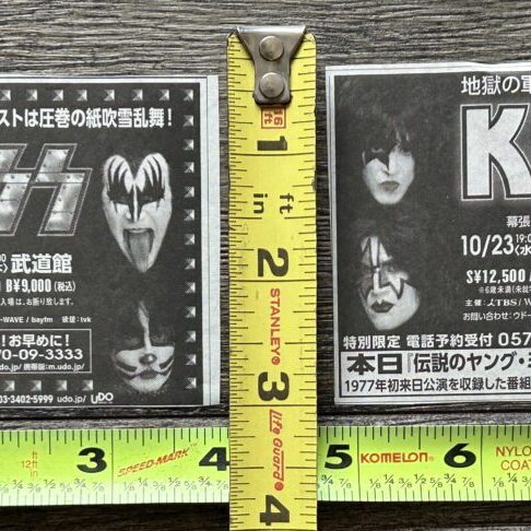 KISS Concert Ad Advert 40th Anniversary Tour Budokan Japan Japanese 2014 2pc Lot