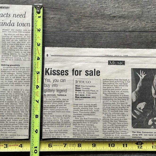 KISS Concert Clipping Kiss Unplugged Convention Indianapolis Lot Vintage Kiss