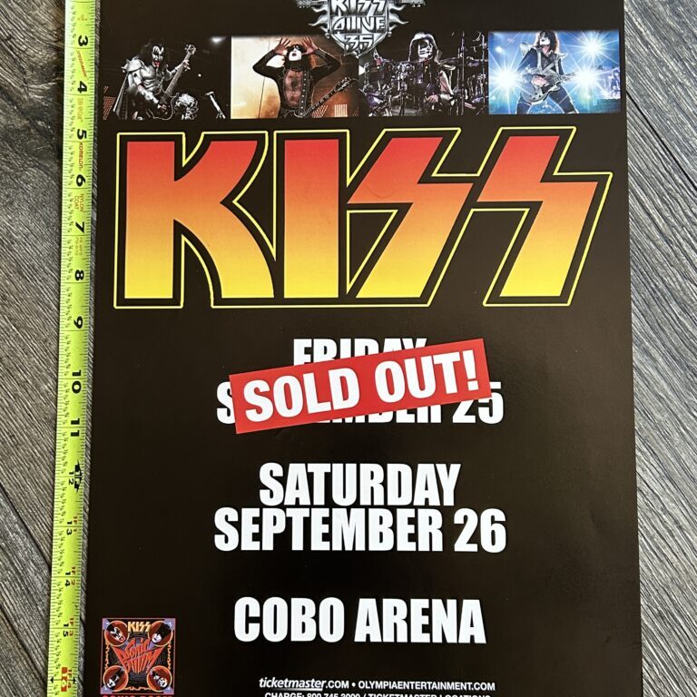 KISS Concert Poster Alive 35 Tour Cobo Detroit 2009 Vintage Kiss Memorabilia