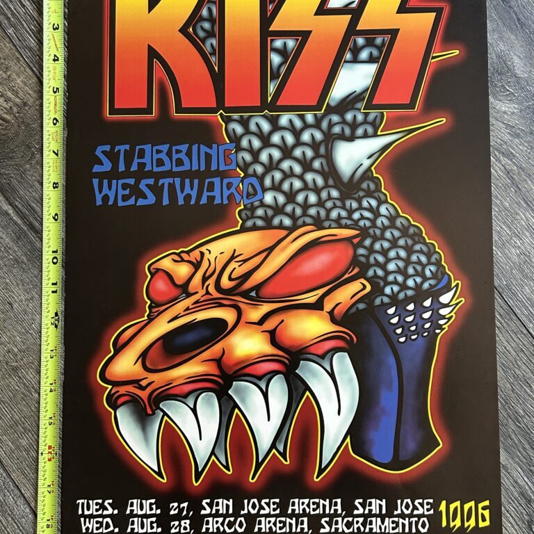KISS Concert Poster Reunion Tour Bill Graham San Jose Sacramento CA Vintage Kiss
