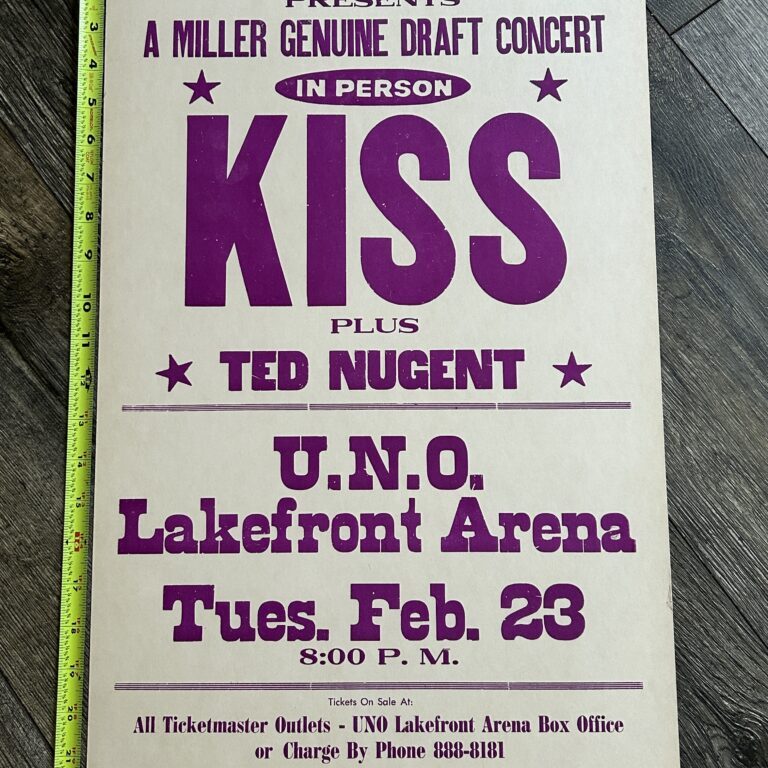 KISS Concert Poster Crazy Nights Tour New Orleans Feb23 Vintage Kiss Memorabilia