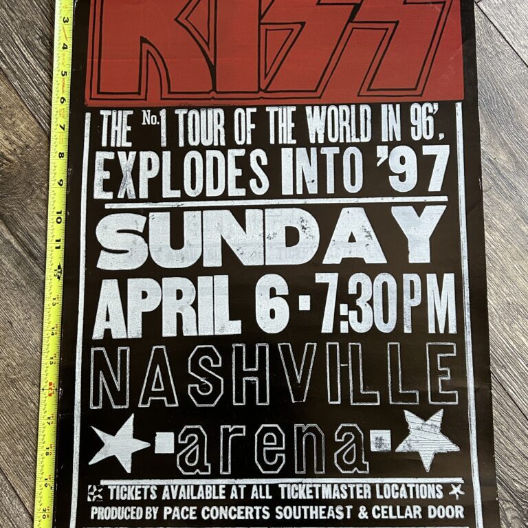 KISS Concert Poster Alive Reunion Tour Nashville April 6 1997 14x22 Vintage Kiss