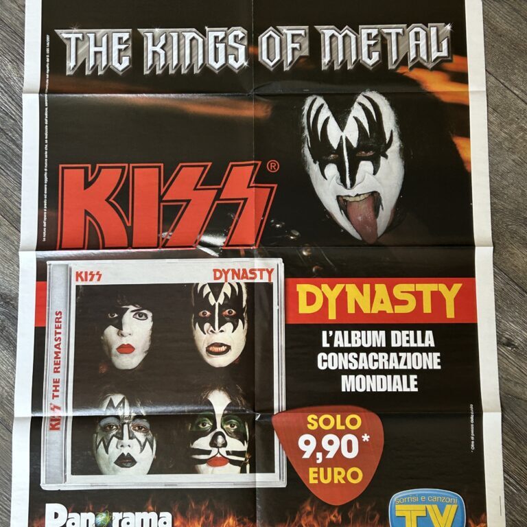 KISS Promo Poster Dynasty Remaster CD The Kings Of Metal Italy Vintage Kiss