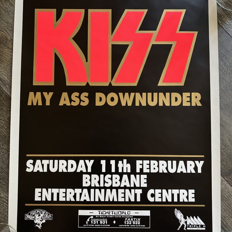 KISS Concert Poster Alive 95 Tour Australia Brisbane Vintage Kiss Memorabilia