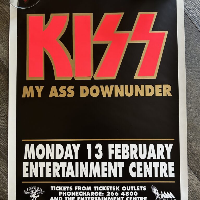 KISS Concert Poster Alive 95 Tour Australia Sydney Feb Vintage Kiss Memorabilia