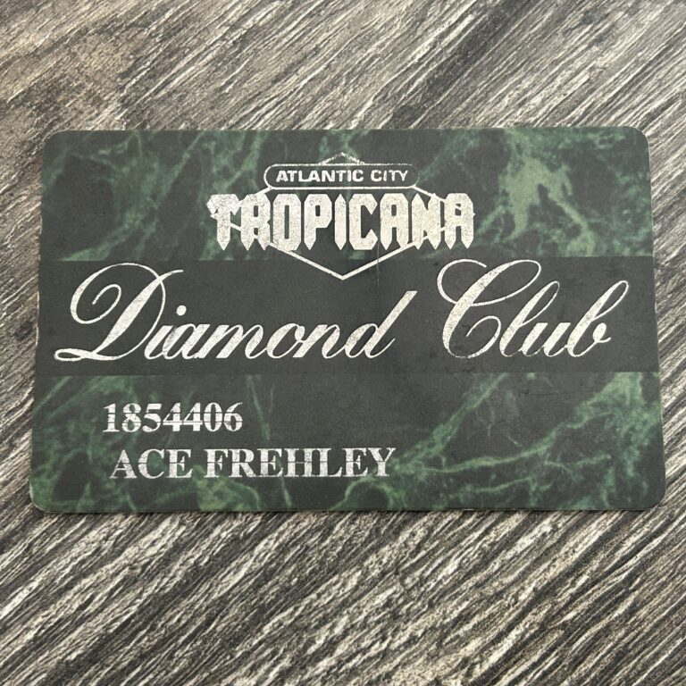 Kiss Card ACE FREHLEY Casino ID Tropicana Atlantic City Vintage Kiss Memorabilia
