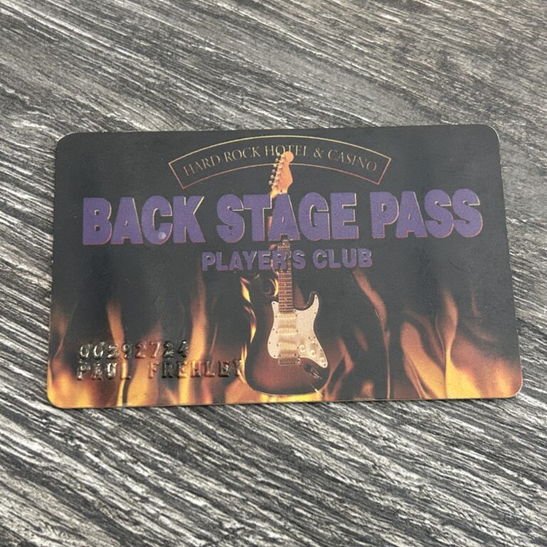Kiss Card ACE FREHLEY Casino ID Hard Rock Hotel Casino Vintage Kiss Memorabilia