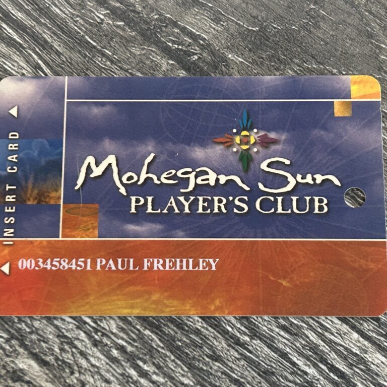 Kiss Card ACE FREHLEY Casino ID Card Mohegan Sun CT Vintage Kiss Memorabilia