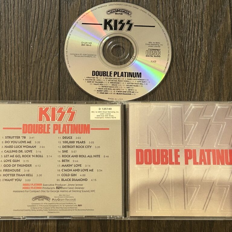 KISS CD Double Platinum BMG Variant USA Greatest Hits Vintage Kiss Aucoin