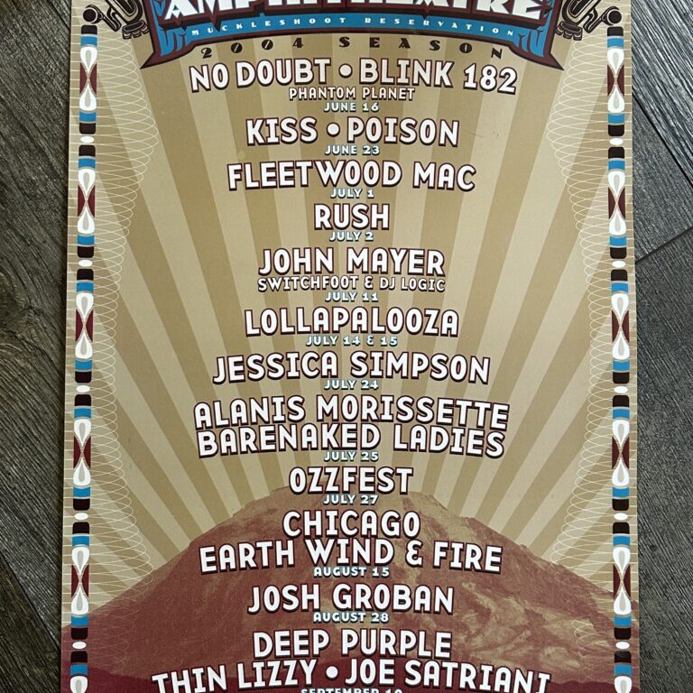 KISS Concert Poster Seattle Tacoma 2004 Vintage Kiss Rush Prog Lollapalooza