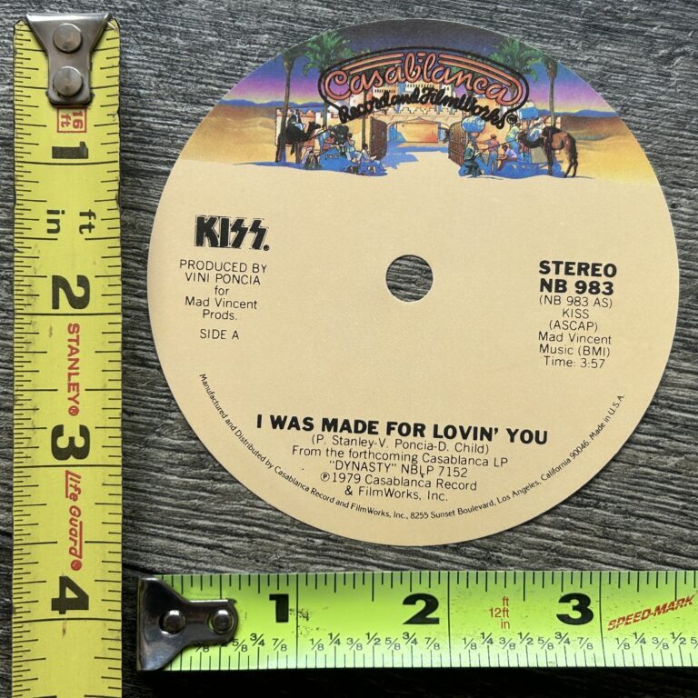 KISS Vinyl 7" Single UNUSED NB 983 Variant I WAS MADE FOR LOVIN YOU Aucoin