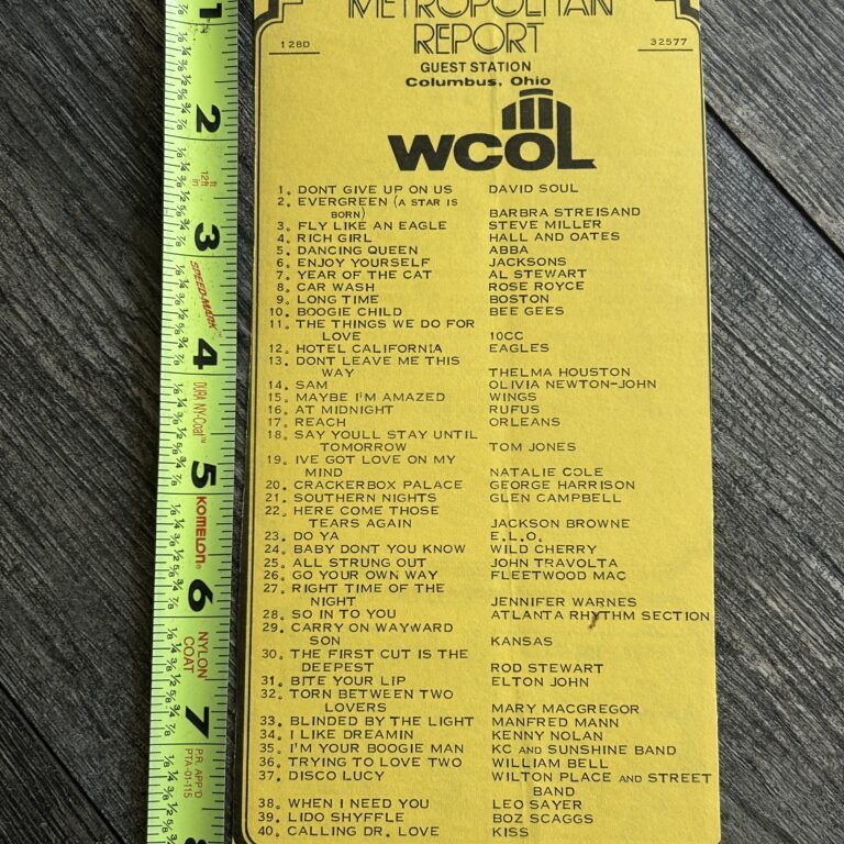 KISS Radio Survey Calling Dr. Love Mar 25 1977 Rock And Roll Over Vintage Aucoin
