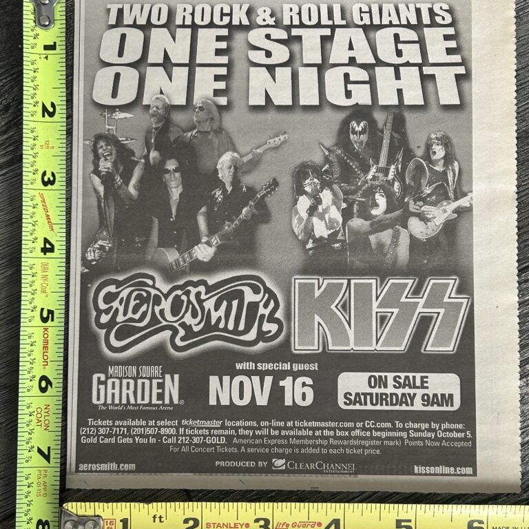 KISS Concert Ad Madison Square Garden NYC Nov16 2003 Vintage Kiss Aerosmith Tour