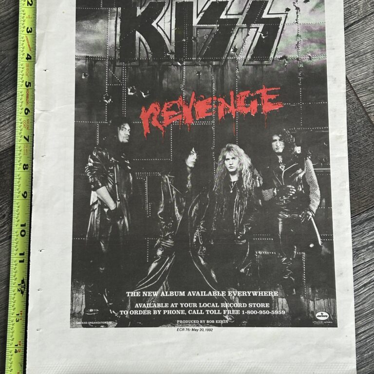 KISS Ad Advert Revenge Album 11x15 1992 Vintage Kiss Bruce Kulick Eric Singer