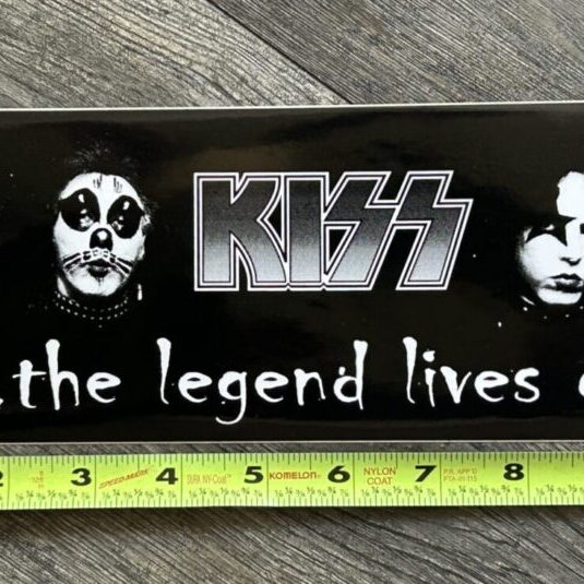 KISS Bumper Sticker Legend Lives On 1974 Faces UNUSED Vintage Kiss Memorabilia
