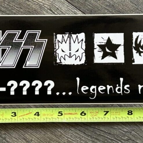KISS Bumper Sticker Ikons Legends Never Die UNUSED Vintage Kiss Memorabilia 1998