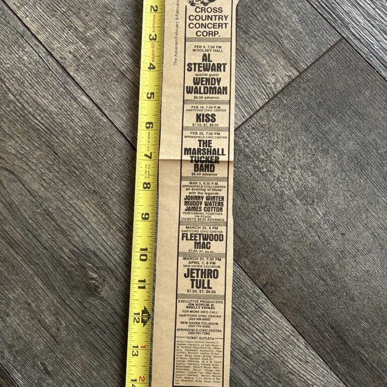 KISS Concert Ad Rock And Roll Over Tour Hartford Feb 16 1977 Vintage Kiss Aucoin