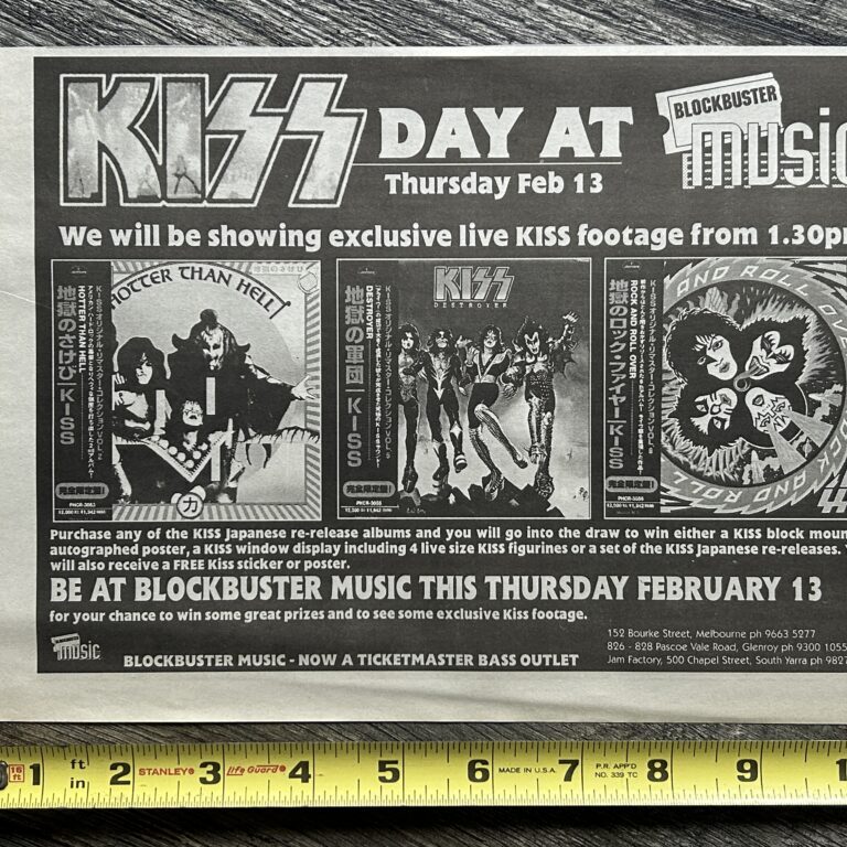 KISS Ad Kiss Day Blockbuster Japan Japanese Remaster CD Australia Vintage Kiss