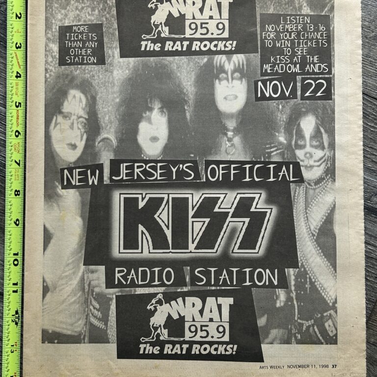KISS Concert Ad Psycho Circus Tour Meadowlands NJ WRAT Radio Vintage Kiss 11x14