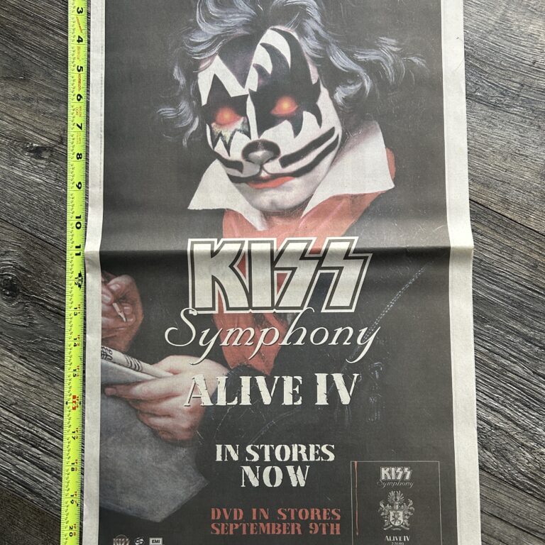 KISS Poster Ad 22x12 Kiss Symphony Alive IV CD Australia Concert Vintage Kiss