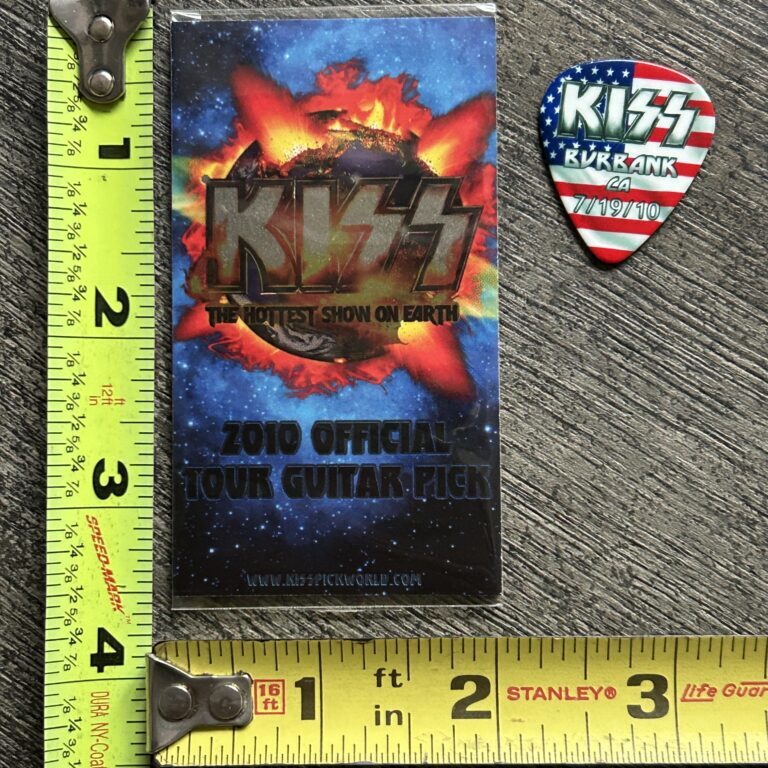 KISS Guitar Pick Hottest Show On Earth Tour Burbank CA July 19 2010 Vintage Kiss