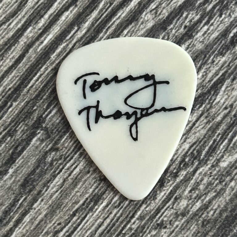 KISS Guitar Pick Rock The Nation Tour 2004 Tommy Thayer Semi Transparent White
