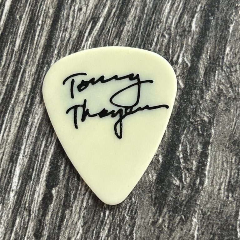 KISS Guitar Pick Domination Tour Tommy Thayer Signature Semi Transparent White