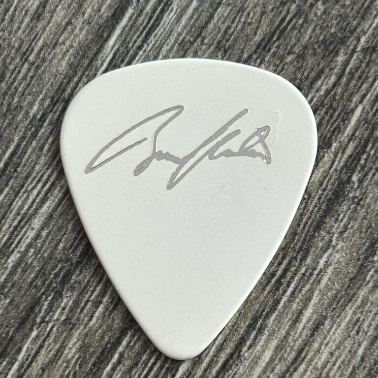 Kiss Guitar Pick BRUCE KULICK Signature Union Silver White Concert Memorabilia