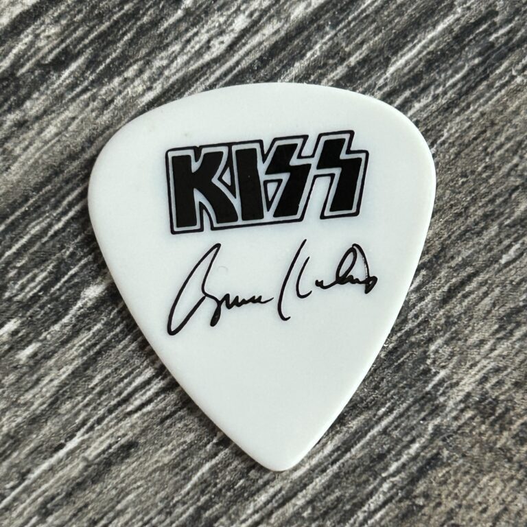 KISS Guitar Pick BRUCE KULICK ESP Guitar Promo White Vintage Kiss Memorabilia
