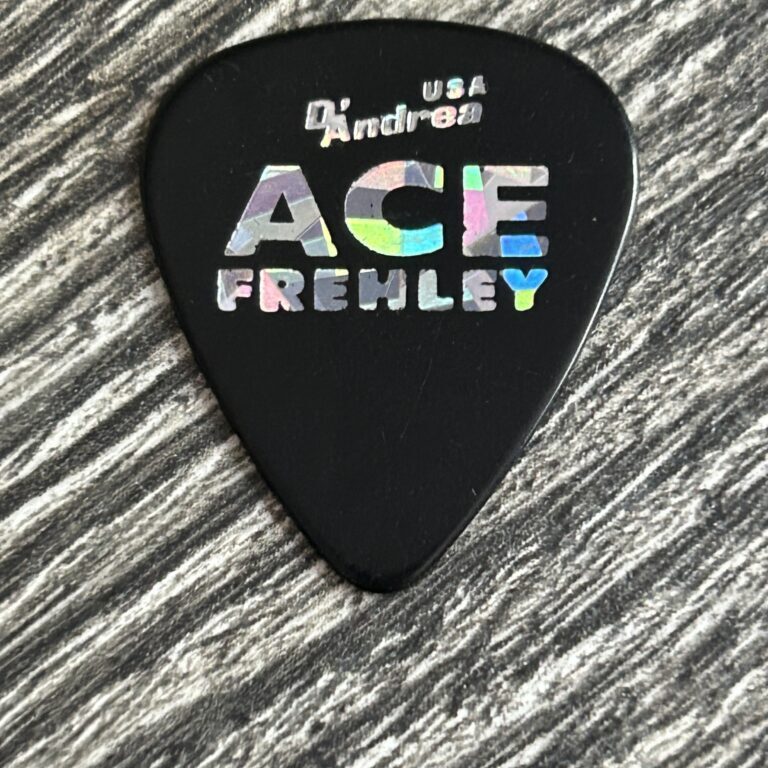Kiss Guitar Pick ACE FREHLEY D'Andrea Bad Boys Silver Prism Black Vintage Kiss