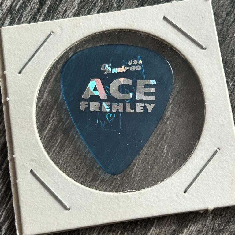 Kiss Guitar Pick ACE FREHLEY D'Andrea Bad Boys Translucent Blue Silver Vintage
