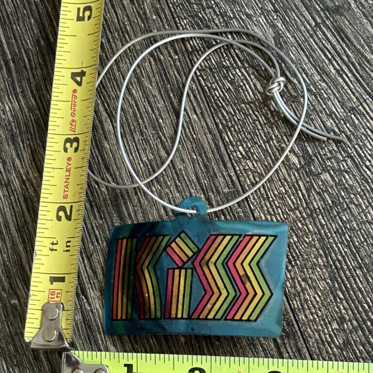 KISS Pendant Necklace On Cord Headshop 70's Vintage Kiss Memorabilia Aucoin Era
