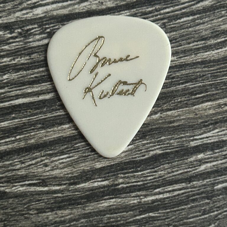 KISS Guitar Pick BRUCE KULICK Hot In The Shade White Gold Vintage Kiss Concert