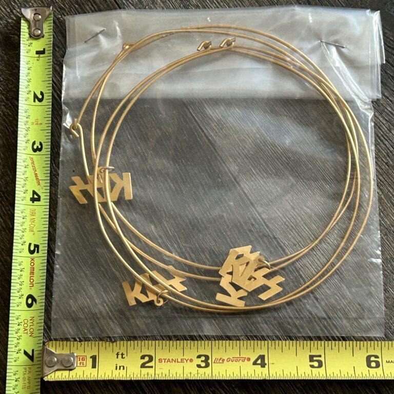 KISS Gold Logo Necklace Choker 4pc Pack Headshop Vintage Kiss Memorabilia Aucoin