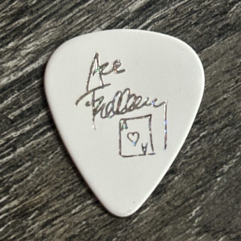 KISS Guitar Pick ACE FREHLEY Farewell Bubble Prism White Vintage Kiss Concert