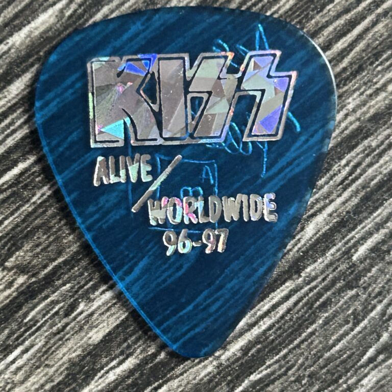 KISS Guitar Pick ACE FREHLEY Alive Worldwide Reunion Translucent Blue Vintage