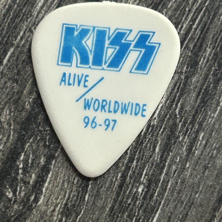 KISS Guitar Pick ACE FREHLEY Alive Worldwide Reunion White Blue Glow In The Dark